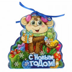 Коробка сборная фигурная «Обезьянка на подарке», (9х3,5x9 см) - Фото 2