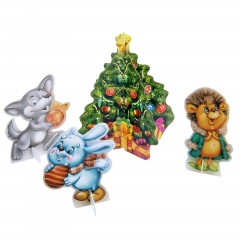 Коробка складная «Новогоднее торжество», (14х14x5 см) - Фото 2