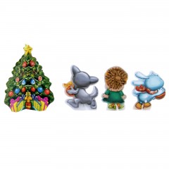 Коробка складная «Новогоднее торжество», (14х14x5 см) - Фото 1