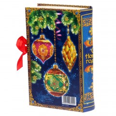 Коробка-книга подарочная «Елочные шарики», (11х5x18 см) - Фото 3