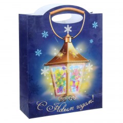 Пакет подарочный «С Новым годом» (26х10x35 см) - Фото 1