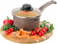 Ковш с крышкой «Коричневый мрамор» - Фото 1