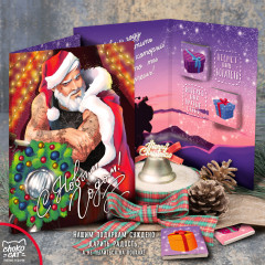 Открытка с шоколадом «Брутальный Дед Мороз» - Фото 1