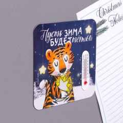 Магнит с термометром «Пусть зима будет тёплой» - Фото 1
