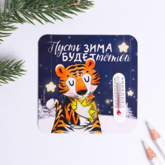Магнит с термометром «Пусть зима будет тёплой» - Фото 2