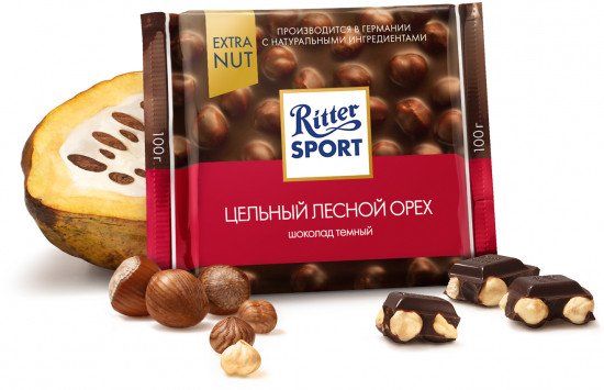 Шоколад темный «Цельный лесной орех»