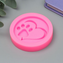 Молд «Сердечко с лапкой» - Фото 1