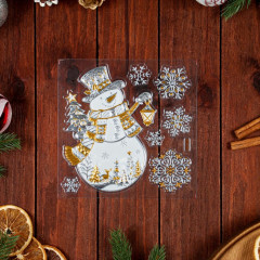 Наклейки на окна «Снеговик» - Фото 1