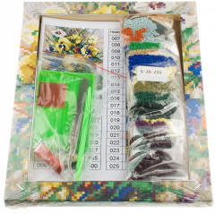 Мозаика алмазная «Букет с анютками» - Фото 2