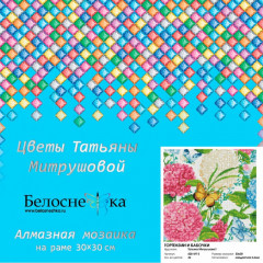 Мозаика алмазная «Гортензии и бабочки» - Фото 6