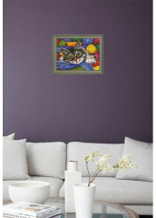 Мозаика алмазная «Котик в лоскутках» - Фото 5