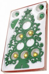 Новогодняя ель с игрушками, цвет зеленый (30 см) - Фото 1