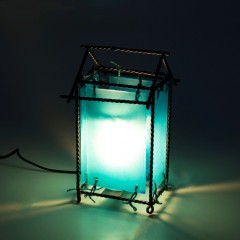 Светильник деревянный «Лазурное свечение» - Фото 1