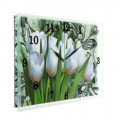 Часы настенные «Белые тюльпаны» - Фото 1