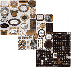 Набор бумаги для скрапбукинга «Золотое барокко» - Фото 13