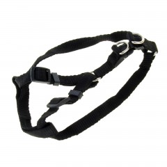 Комплект «Базис», поводок 120 х 1,5 см, шлейка 32-46 х 1,5 см, черный - Фото 2