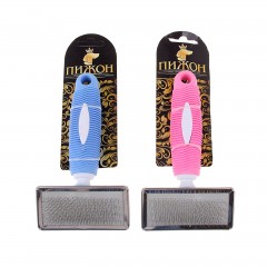 Пуходерка без капель с рифленой резиновой ручкой 15 х 9 см - Фото 1