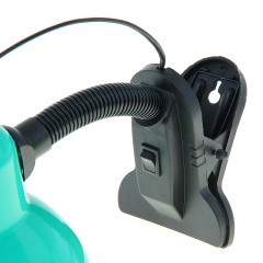 Настольная лампа на прищепке с кнопкой, зеленая - Фото 1