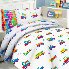 Комплект постельного белья «Машинки» (ясли, бязь, 1 наволочка 40×60) - Фото 1