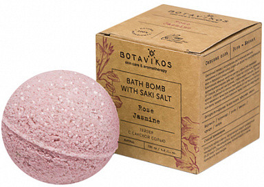 Шар для ванны с сакской солью «Роза и жасмин»