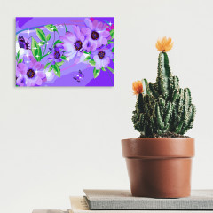 Картина по номерам «Фиолетовые цветы» - Фото 2