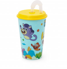 Стакан с крышкой и трубочкой «Baby shark's big show» - Фото 3