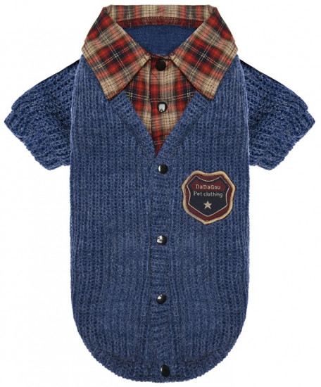 Cвитер с рубашкой для собак