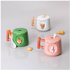 Кружка с крышкой и ложкой «Лисичка» - Фото 2