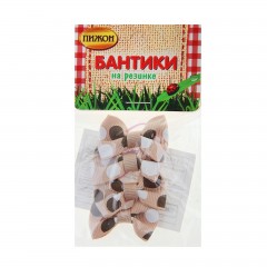 Бантик кофейный с кругами на латексной резинке, 4,5 х 2,5 см, набор 4 шт - Фото 1