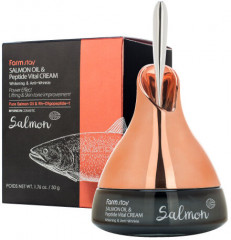 Крем для лица омолаживающий с лососевым маслом и пептидами - Фото 1
