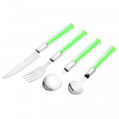 Набор столовых приборов «Карамель», 24 предмета, цвет зеленый - Фото 2