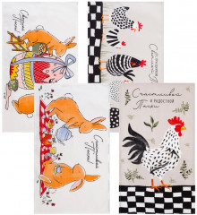 Набор полотенец кухонных «Пасхальные зайчики» - Фото 2