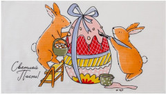 Набор полотенец кухонных «Пасхальные зайчики» - Фото 3