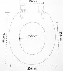 Сиденье для унитаза, белое - Фото 1