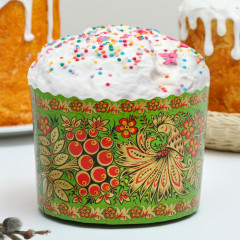 Форма бумажная для маффинов и куличей «Хохлома» - Фото 3