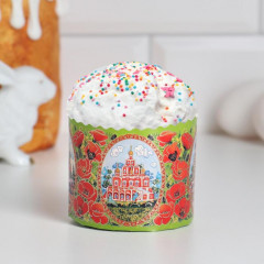 Форма бумажная для маффинов и куличей «Храмы и цветы» - Фото 2