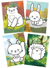 Раскраска пластилином «Лесные жители» - Фото 1