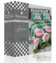 Комплект постельного белья «Любовь» (арт. 608/1, евро, сатин, 2 наволочки 70х70) - Фото 1