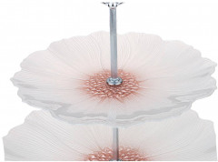 Этажерка 2-х ярусная «Белый цветок» - Фото 1