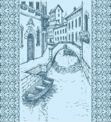 Простыня махровая пестротканая «Venice» (2-спальная, хлопок, размер 180х212) - Фото 1