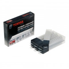 Лезвия для ножей «TUNDRA» сегментированные 18х0,4 мм (набор 10 шт, по 10 лезвий) - Фото 2