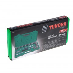 Набор торцевых головок «TUNDRA basic» универсальный в кейсе 25 предметов - Фото 1