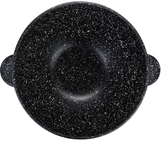 Казан с крышкой «Черный мрамор»