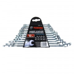 Набор ключей комбинированных «TUNDRA basic», хромированный, 12 шт, 6-22 мм - Фото 2