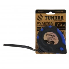 Рулетка «TUNDRA comfort» обрезиненный корпус, 3 фиксатора, 7,5 м х 25 мм - Фото 1