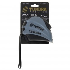 Рулетка «TUNDRA premium» двухкомпонентный корпус, автостоп, 7,5 м х 25 мм - Фото 1