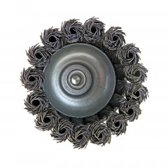 Щетка металлическая «TUNDRA basic» для дрели со шпилькой крученая "чашка" 65 мм - Фото 2