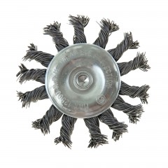 Щетка металлическая «TUNDRA basic» для дрели, шпилька крученая "плоская" 75 мм - Фото 2