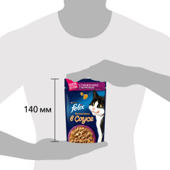 Корм влажный для кошек с уткой в соусе с морковью - Фото 3