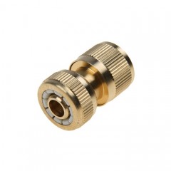 Коннектор 1/2" с аквастопом, цанга, латунь - Фото 1